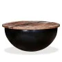 Mesa de centro de madera maciza reciclada negra en forma de bol de vidaXL, Mesas de centro - Ref: Foro24-245259, Precio: 112,...