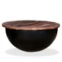 Mesa de centro de madera maciza reciclada negra en forma de bol de vidaXL, Mesas de centro - Ref: Foro24-245259, Precio: 112,...
