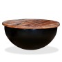 Mesa de centro de madera maciza reciclada negra en forma de bol de vidaXL, Mesas de centro - Ref: Foro24-245259, Precio: 113,...