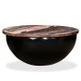 Mesa de centro de madera maciza reciclada negra en forma de bol de vidaXL, Mesas de centro - Ref: Foro24-245259, Precio: 112,...