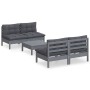 Muebles de jardín 5 pzas con cojines antracita madera de pino de vidaXL, Conjuntos de jardín - Ref: Foro24-3096006, Precio: 3...