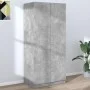 Armario de madera contrachapada gris hormigón 80x52x180 cm de vidaXL, Armarios roperos - Ref: Foro24-800625, Precio: 195,83 €...