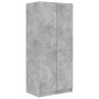Armario de madera contrachapada gris hormigón 80x52x180 cm de vidaXL, Armarios roperos - Ref: Foro24-800625, Precio: 203,06 €...