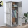 Armario de madera contrachapada gris hormigón 80x52x180 cm de vidaXL, Armarios roperos - Ref: Foro24-800625, Precio: 203,06 €...