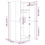 Armario de madera contrachapada gris hormigón 80x52x180 cm de vidaXL, Armarios roperos - Ref: Foro24-800625, Precio: 195,83 €...