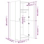 Armario de madera contrachapada gris hormigón 80x52x180 cm de vidaXL, Armarios roperos - Ref: Foro24-800625, Precio: 203,06 €...