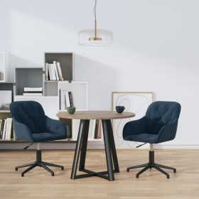 Sillas de comedor giratorias 2 uds terciopelo azul de vidaXL, Sillas de comedor - Ref: Foro24-3103376, Precio: 177,76 €, Desc...