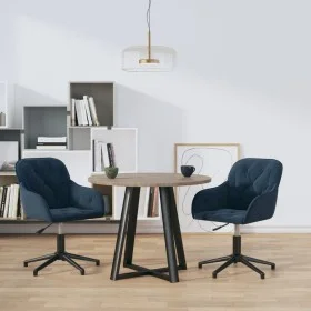 Sillas de comedor giratorias 2 uds terciopelo azul de vidaXL, Sillas de comedor - Ref: Foro24-3103376, Precio: 175,14 €, Desc...