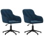 Sillas de comedor giratorias 2 uds terciopelo azul de vidaXL, Sillas de comedor - Ref: Foro24-3103376, Precio: 177,76 €, Desc...