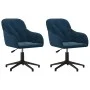 Sillas de comedor giratorias 2 uds terciopelo azul de vidaXL, Sillas de comedor - Ref: Foro24-3103376, Precio: 175,14 €, Desc...