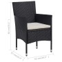 Juego de comedor de jardín 11 piezas ratán sintético negro de vidaXL, Conjuntos de jardín - Ref: Foro24-3058572, Precio: 789,...