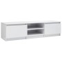 Mueble TV madera contrachapada blanco brillante 140x40x35,5cm de vidaXL, Muebles TV - Ref: Foro24-800654, Precio: 96,15 €, De...