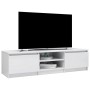 Mueble TV madera contrachapada blanco brillante 140x40x35,5cm de vidaXL, Muebles TV - Ref: Foro24-800654, Precio: 96,15 €, De...