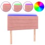 Cabecero con LED de terciopelo rosa 100x5x78/88 cm de vidaXL, Cabeceros y pies de cama - Ref: Foro24-3121799, Precio: 46,16 €...