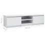 Mueble TV madera contrachapada blanco brillante 140x40x35,5cm de vidaXL, Muebles TV - Ref: Foro24-800654, Precio: 96,15 €, De...