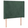 Cabecero con LED de terciopelo verde oscuro 93x16x118/128 cm de vidaXL, Cabeceros y pies de cama - Ref: Foro24-3123807, Preci...
