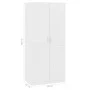 Armario de madera contrachapada blanco 80x52x180 cm de vidaXL, Armarios roperos - Ref: Foro24-800621, Precio: 173,34 €, Descu...