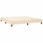 Cama box spring con colchón tela color crema 160x200 cm de vidaXL, Camas y somieres - Ref: Foro24-3129646, Precio: 507,66 €, ...