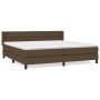 Cama box spring con colchón tela marrón oscuro 200x200 cm de vidaXL, Camas y somieres - Ref: Foro24-3129980, Precio: 624,31 €...