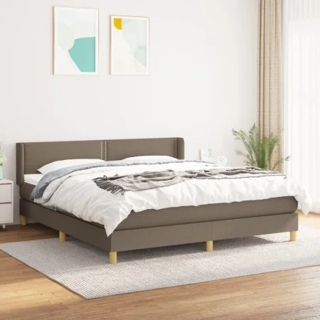 Boxspringbett mit taupegrauer Stoffmatratze 160x200 cm von vidaXL, Betten und Lattenroste - Ref: Foro24-3130205, Preis: 497,3...