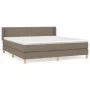 Boxspringbett mit taupegrauer Stoffmatratze 160x200 cm von vidaXL, Betten und Lattenroste - Ref: Foro24-3130205, Preis: 497,3...