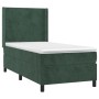 Cama box spring colchón y LED terciopelo verde oscuro 90x200 cm de vidaXL, Camas y somieres - Ref: Foro24-3139424, Precio: 37...