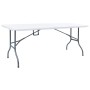 Mesa de jardín plegable HDPE blanco 180x72x72 cm de vidaXL, Mesas de jardín - Ref: Foro24-48829, Precio: 92,38 €, Descuento: %