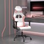 Silla gaming cuero sintético blanco y rosa de vidaXL, Sillones para videojuegos - Ref: Foro24-3143650, Precio: 114,43 €, Desc...