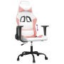 Silla gaming cuero sintético blanco y rosa de vidaXL, Sillones para videojuegos - Ref: Foro24-3143650, Precio: 114,43 €, Desc...
