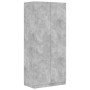 Armario de madera contrachapada gris hormigón 90x52x200 cm de vidaXL, Armarios roperos - Ref: Foro24-800634, Precio: 173,82 €...
