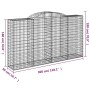 Cestas gaviones 17 uds forma de arco hierro 300x50x160/180 cm de vidaXL, Maceteros y jardineras - Ref: Foro24-3146768, Precio...