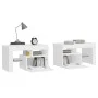 Bedside tables with LED lights 2 pcs white 70x36.5x40cm by vidaXL, Nightstands - Ref: Foro24-3152770, Price: 130,63 €, Discou...