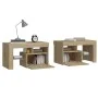 Nachttische mit LED-Leuchten 2 Stk. Sonoma-Eiche 70x36,5x40cm von vidaXL, Nachttische - Ref: Foro24-3152772, Preis: 114,18 €,...