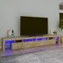 Mueble de TV con luces LED roble Sonoma 260x36,5x40 cm de vidaXL, Muebles TV - Ref: Foro24-3152820, Precio: 187,73 €, Descuen...