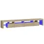 Mueble de TV con luces LED roble Sonoma 260x36,5x40 cm de vidaXL, Muebles TV - Ref: Foro24-3152820, Precio: 187,73 €, Descuen...