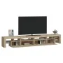 Mueble de TV con luces LED roble Sonoma 260x36,5x40 cm de vidaXL, Muebles TV - Ref: Foro24-3152820, Precio: 187,73 €, Descuen...