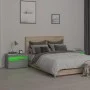 Mesitas de noche con luces LED 2 uds gris sonoma 60x35x40 cm de vidaXL, Mesitas de noche - Ref: Foro24-3152829, Precio: 74,86...