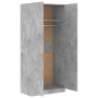 Armario de madera contrachapada gris hormigón 90x52x200 cm de vidaXL, Armarios roperos - Ref: Foro24-800634, Precio: 173,82 €...