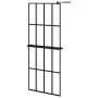 Duschwand mit ESG-Glas und schwarzer Aluminiumablage 80x195 cm von vidaXL, Duschwände und Duschwände - Ref: Foro24-3185443, P...