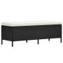 Set de muebles de jardín 3 pzas y cojines ratán sintético negro de vidaXL, Conjuntos de jardín - Ref: Foro24-48154, Precio: 7...