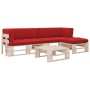 Muebles de palets 4 pzas y cojines madera pino impregnada de vidaXL, Conjuntos de jardín - Ref: Foro24-3066823, Precio: 364,1...