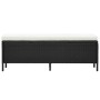 Set de muebles de jardín 3 pzas y cojines ratán sintético negro de vidaXL, Conjuntos de jardín - Ref: Foro24-48154, Precio: 7...