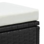 Set de muebles de jardín 3 pzas y cojines ratán sintético negro de vidaXL, Conjuntos de jardín - Ref: Foro24-48154, Precio: 7...