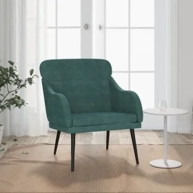 Dark green velvet armchair 63x76x80 cm by vidaXL, Armchairs - Ref: Foro24-351438, Price: 98,48 €, Discount: %