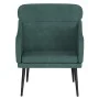 Sillón de terciopelo verde oscuro 63x76x80 cm de vidaXL, Sillones - Ref: Foro24-351438, Precio: 98,48 €, Descuento: %