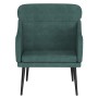 Sillón de terciopelo verde oscuro 63x76x80 cm de vidaXL, Sillones - Ref: Foro24-351438, Precio: 93,79 €, Descuento: %