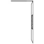 Mampara ducha con estante vidrio ESG y aluminio negro 100x195cm de vidaXL, Paredes y mamparas de ducha - Ref: Foro24-3185476,...