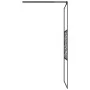Shower screen with ESG glass shelf and black aluminum 100x195cm by vidaXL, Shower walls and screens - Ref: Foro24-3185476, Pr...