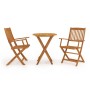 Mesa y sillas bistró plegables 3 pzas madera maciza de acacia de vidaXL, Conjuntos de jardín - Ref: Foro24-43381, Precio: 154...
