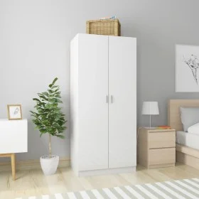Weißer glänzender Sperrholzschrank 80x52x180 cm von vidaXL, Kleiderschränke - Ref: Foro24-800627, Preis: 162,50 €, Rabatt: %